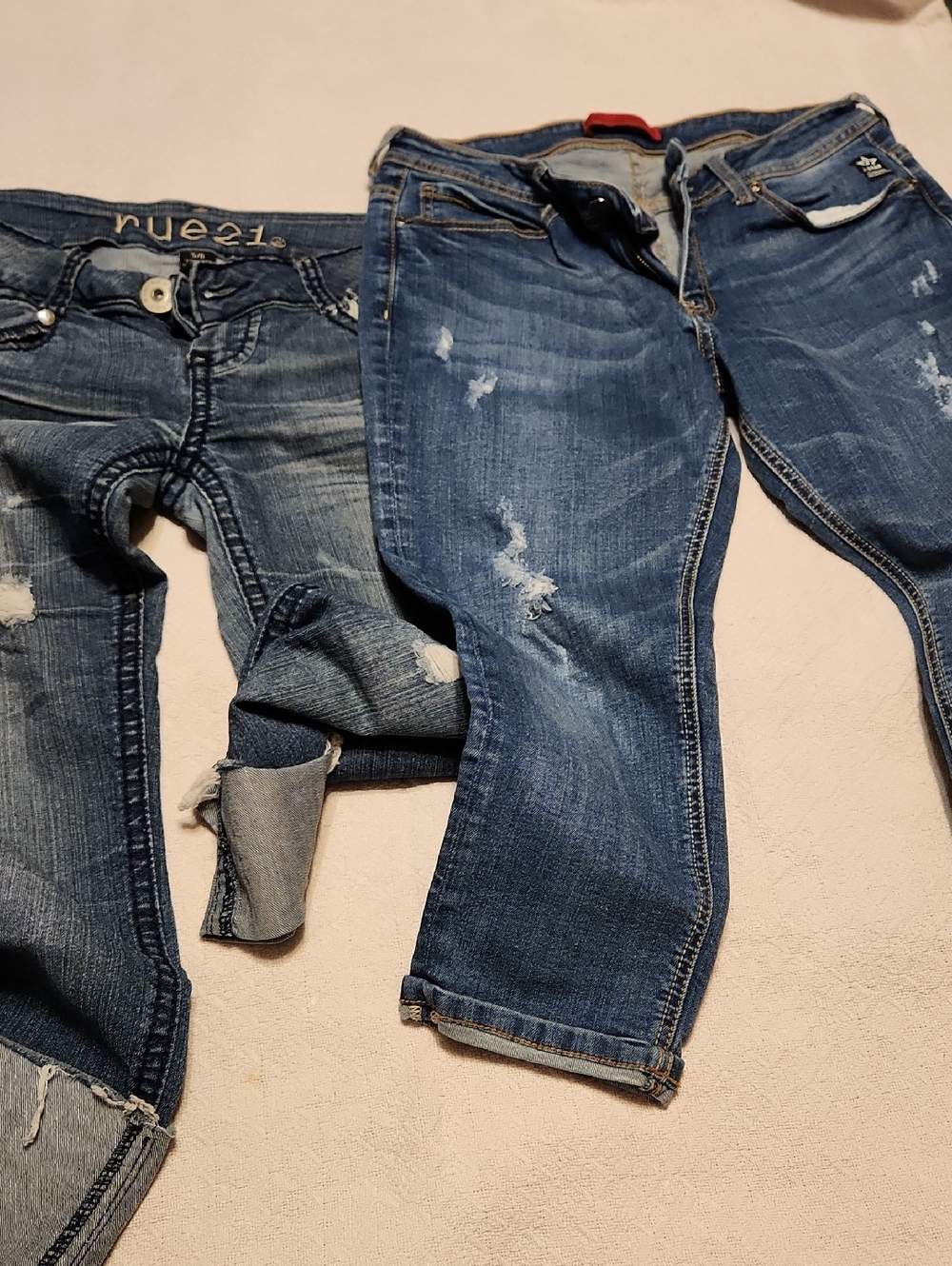 Rue21 Blue Distressed Women’s Boyfriend Jeans
